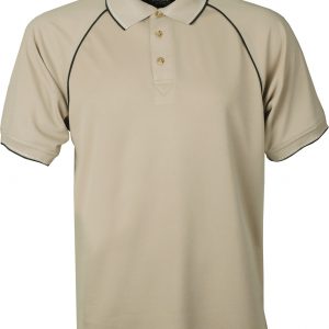 THE ORIGINAL COOL DRY POLO S/S - 1010 - Beige/Navy/White