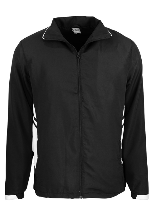 Kids Tasman Track Jacket. 100% Ripstop Polyester - 3611 - BLACK/WHITE