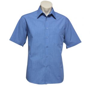 Mens Micro Check Short Sleeve Shirt
