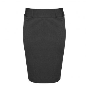 Womens Skirt with Rear Split - Charcoal