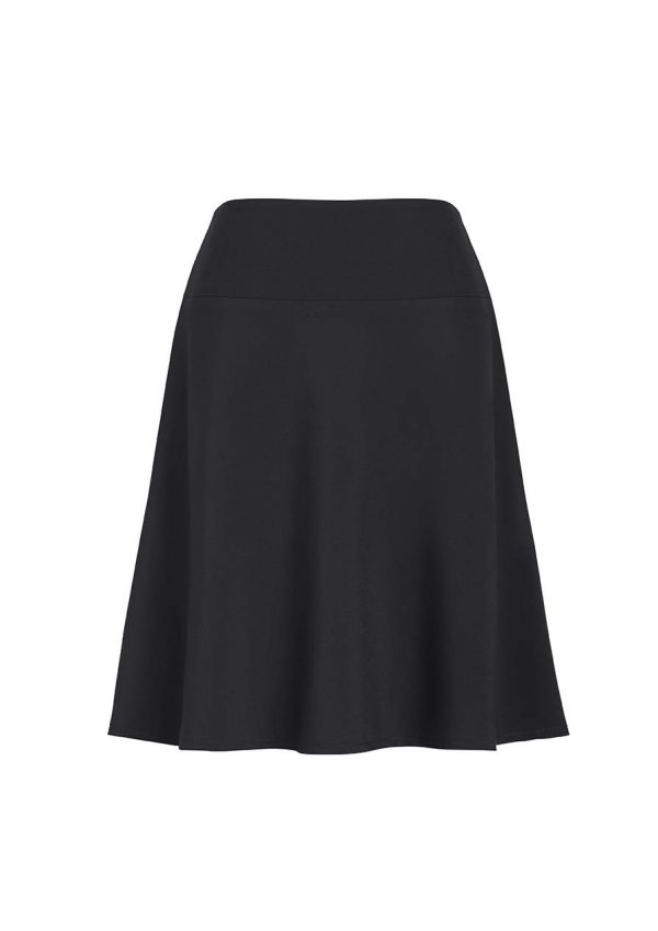 Womens Bandless Flared Skirt - Slate