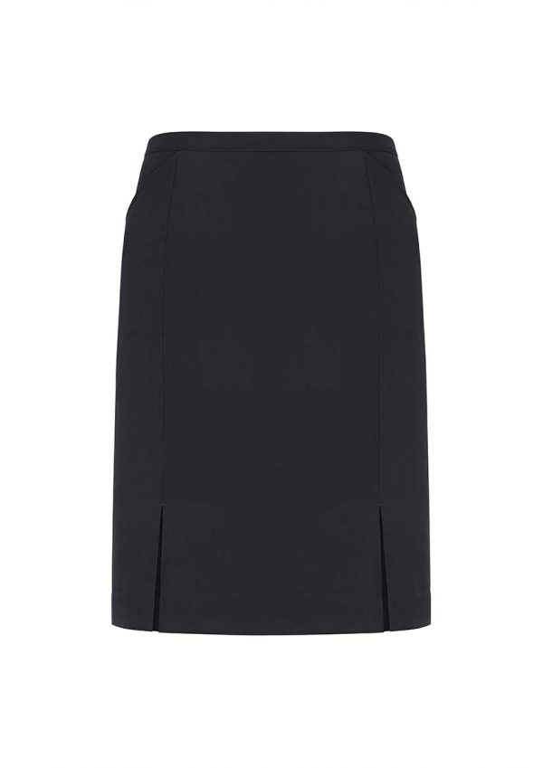Womens Front Pleat Detail Straight Skirt - Slate