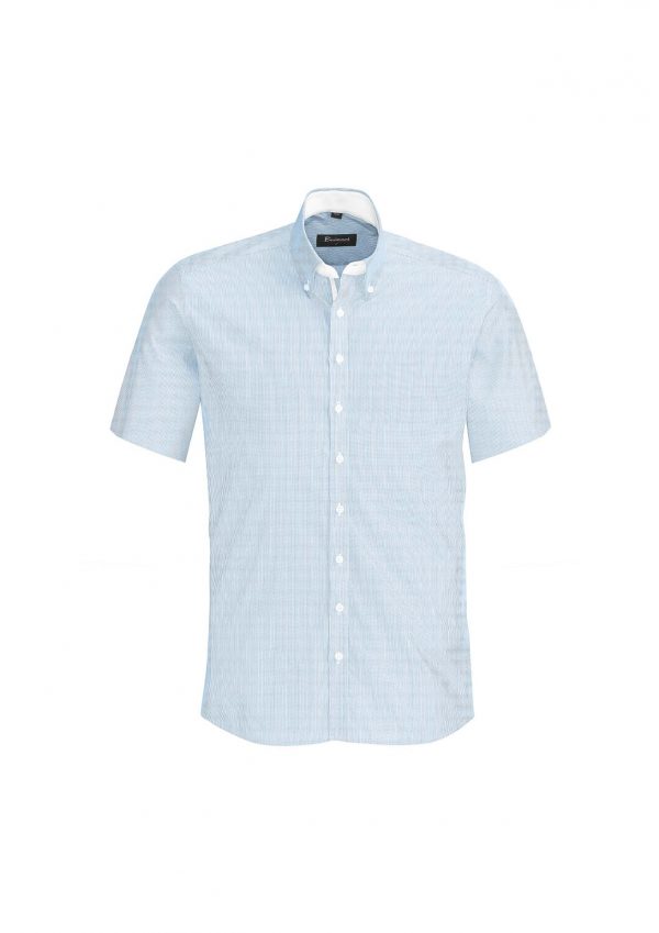 Mens Fifth Avenue Short Sleeve Shirt - Alaskan Blue