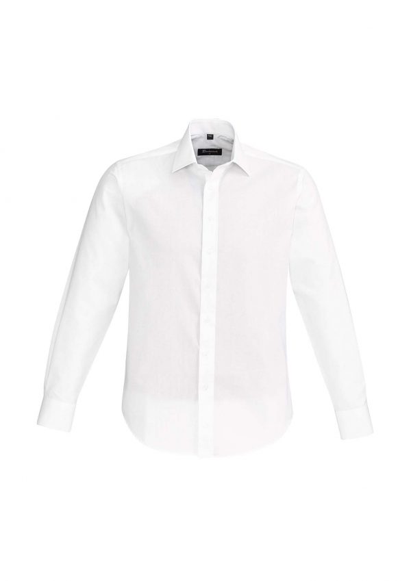 Mens Hudson Long Sleeve Shirt - White