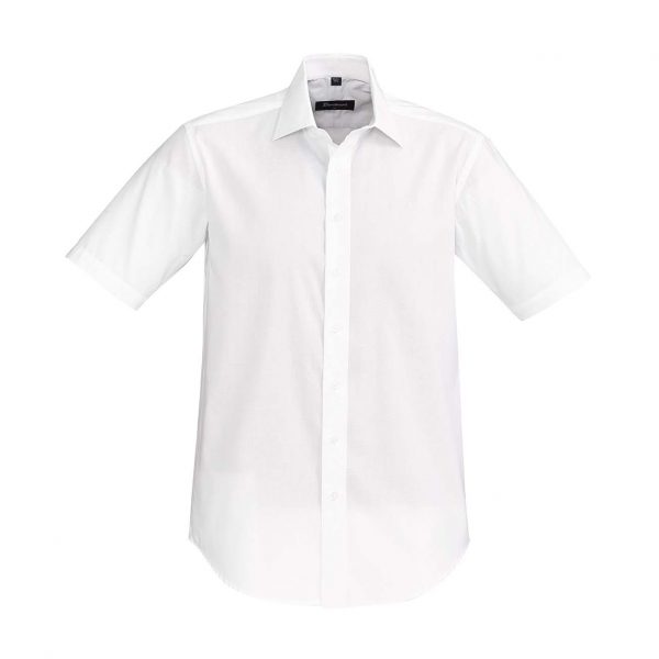 Mens Hudson Short Sleeve Shirt - White