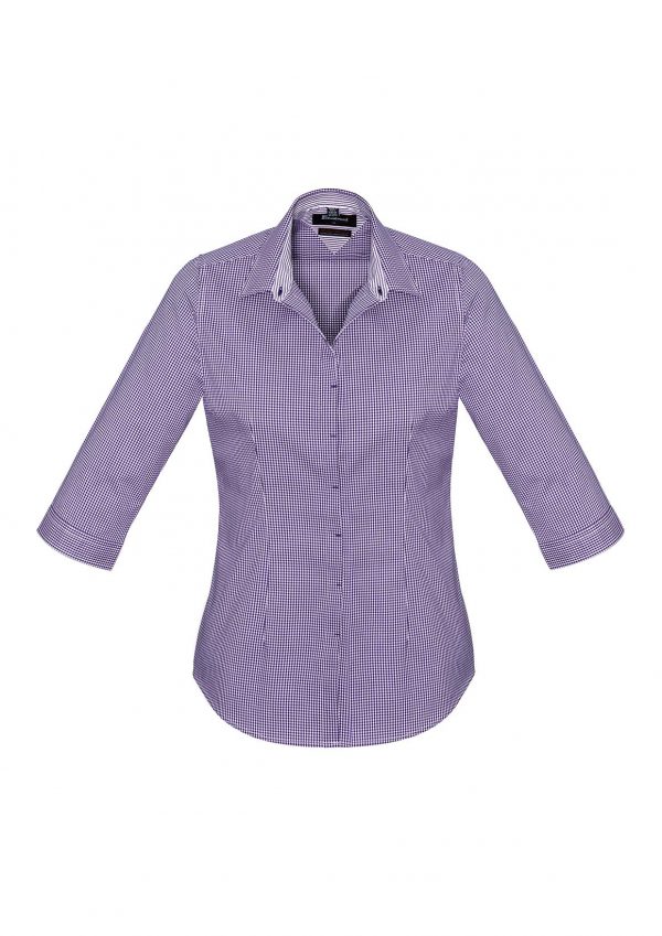 Womens Newport 3/4 Sleeve Shirt - Purple Reign