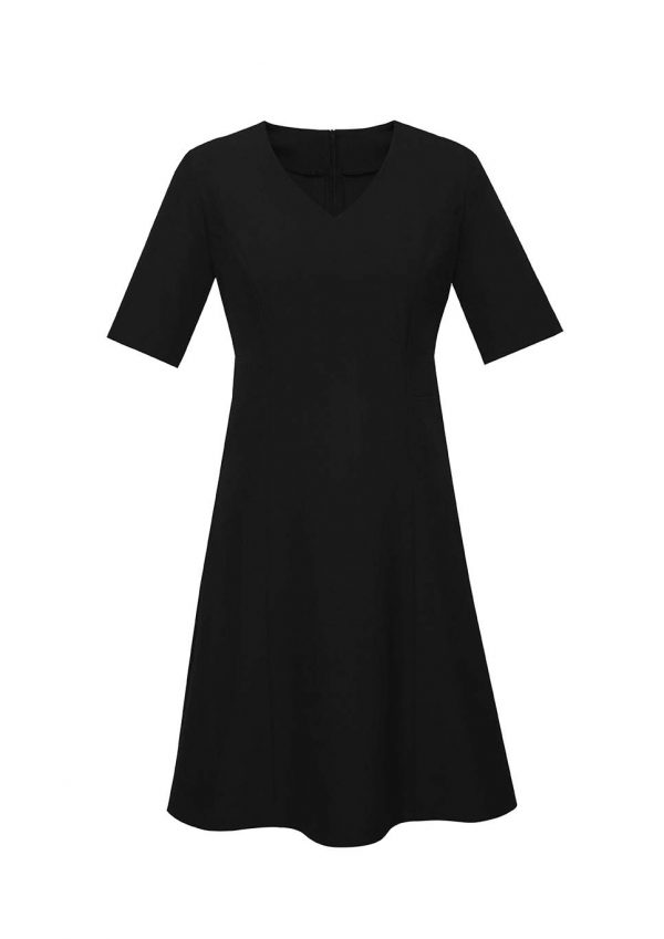 Womens Siena Extended Sleeve Dress - Black