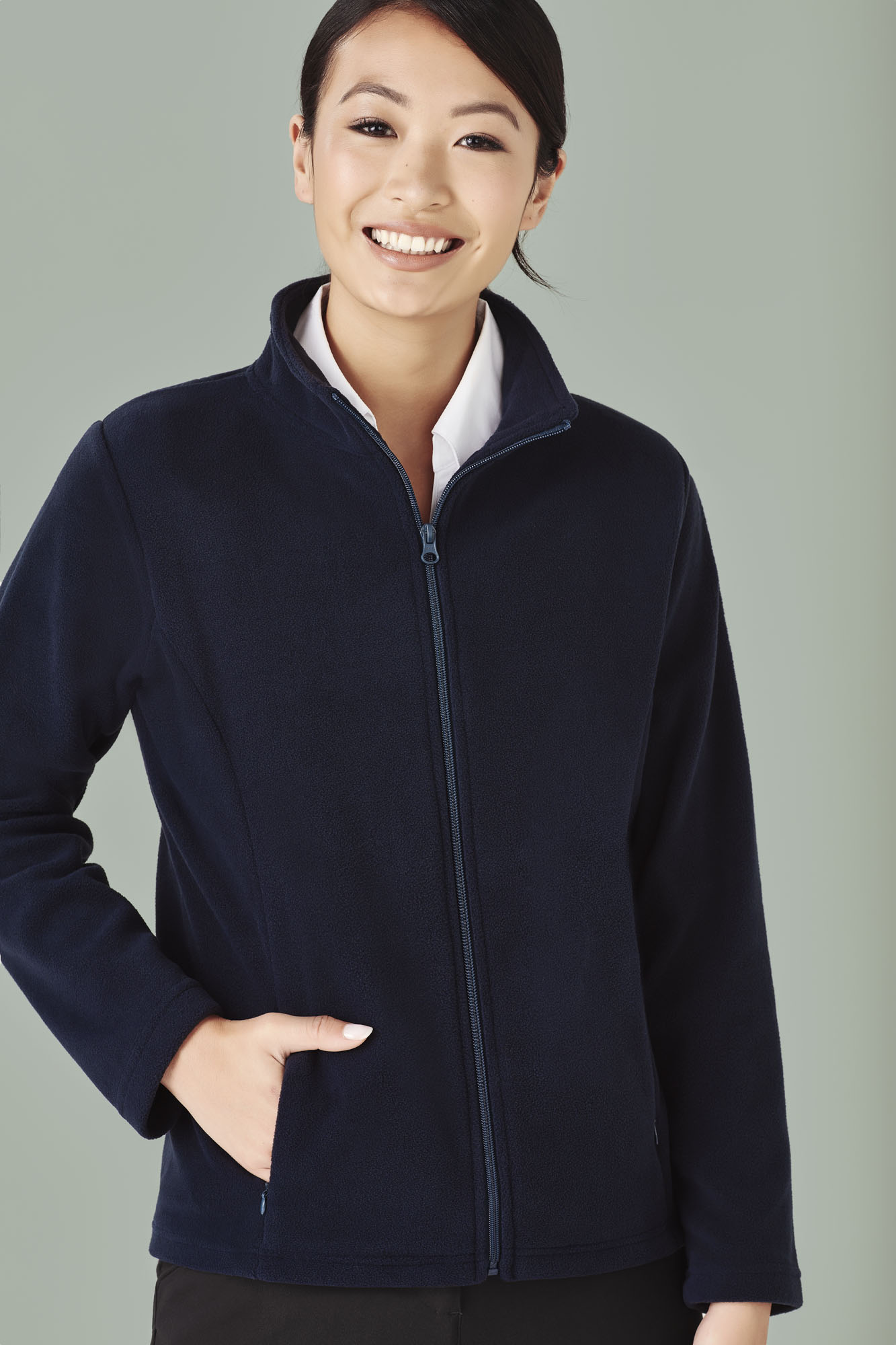 Ladies Plain Micro Fleece Jacket - PF631