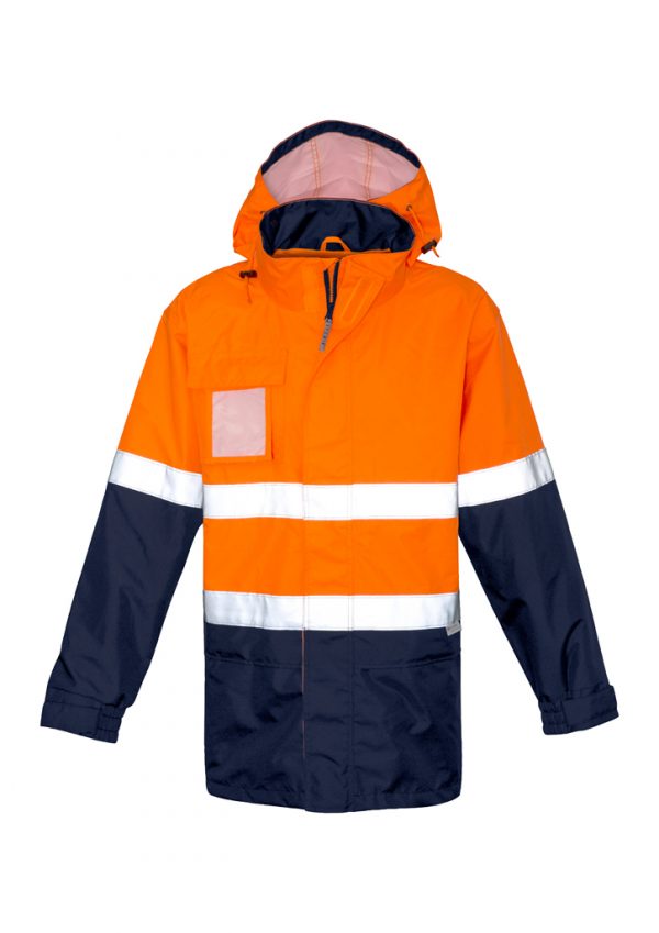 Mens Ultralite Waterproof Jacket - Orange/Navy
