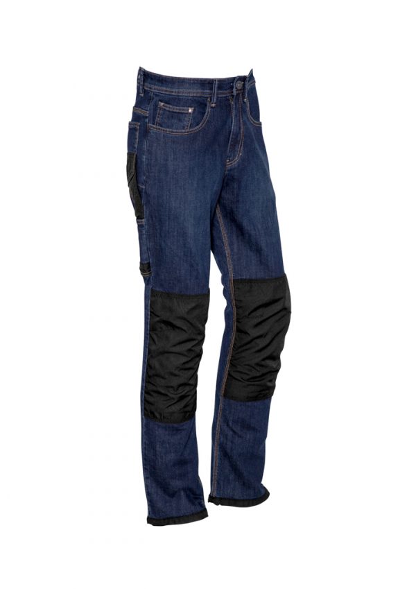 Mens Heavy Duty Cordura® Stretch Denim Jeans - Blue Denim