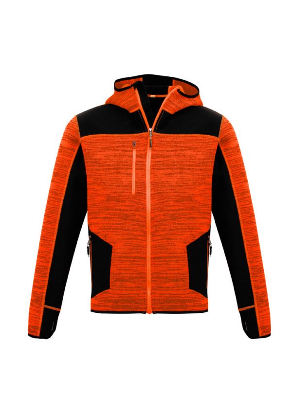 Unisex Streetworx Reinforced Knit Hoodie - Orange/Black