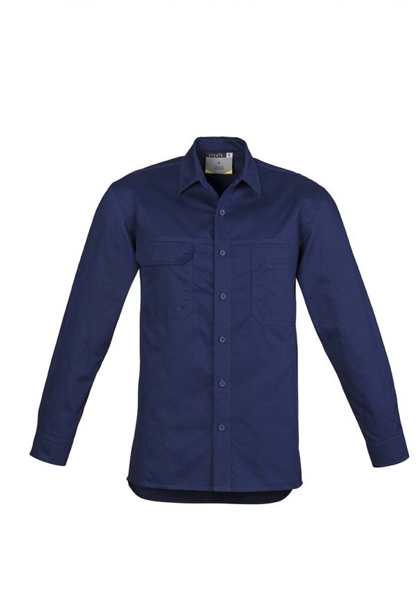 Mens Lightweight Tradie L/S Shirt - Blue