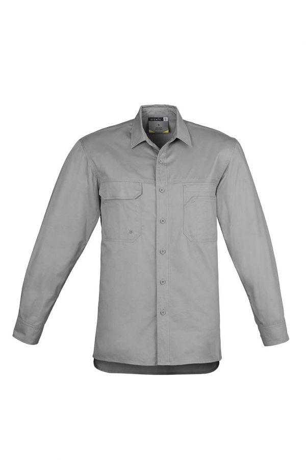 Mens Lightweight Tradie L/S Shirt - Grey
