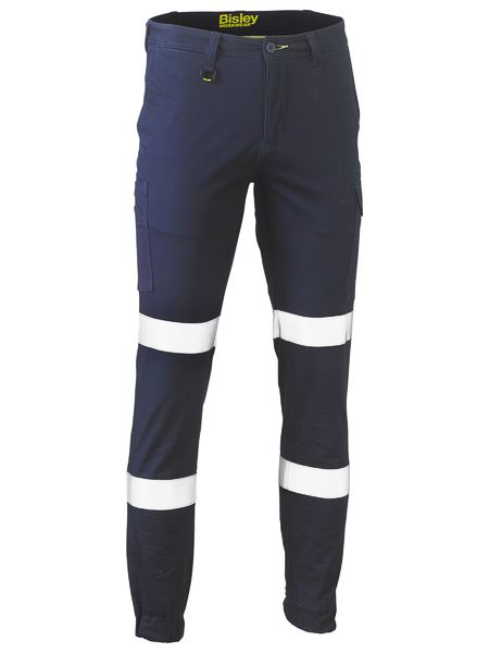 Taped Biomotion Stretch Cotton Drill Cargo Pants - BPC6028T - Navy
