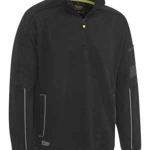 1/4 Zip Work Fleece Pullover - BK6924 - Black