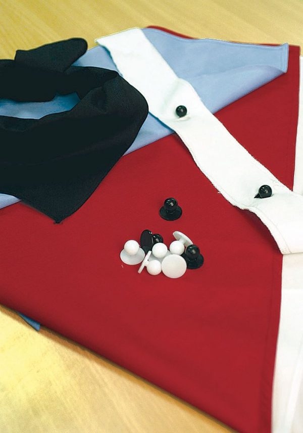 Chef Jacket Button Strip (Pair) - 1761 - White