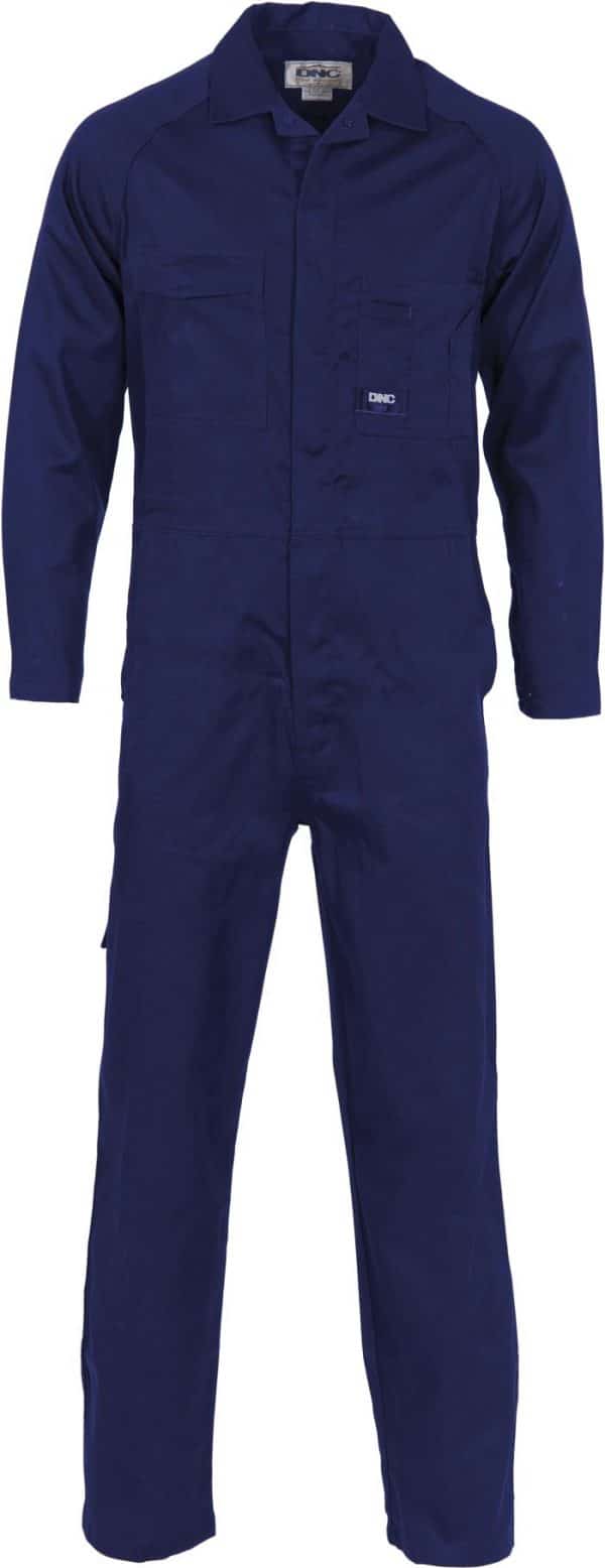 Mens Vented Cool-Breeze Coverall. 100% Cotton. 190gsm. Light Weight - 3104 - Navy