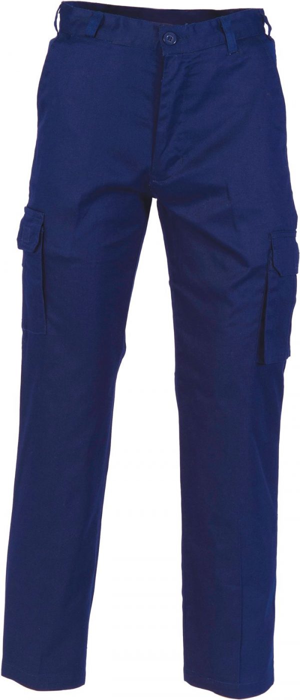 Mens Cargo Pants. 100% Cotton. 265gsm. Mid Weight - 3320 - Navy