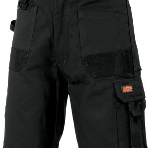 Mens Duratex Cotton Canvas Cargo Shorts. 100% Cotton. 285gsm. Mid Weight - 3334 - Black