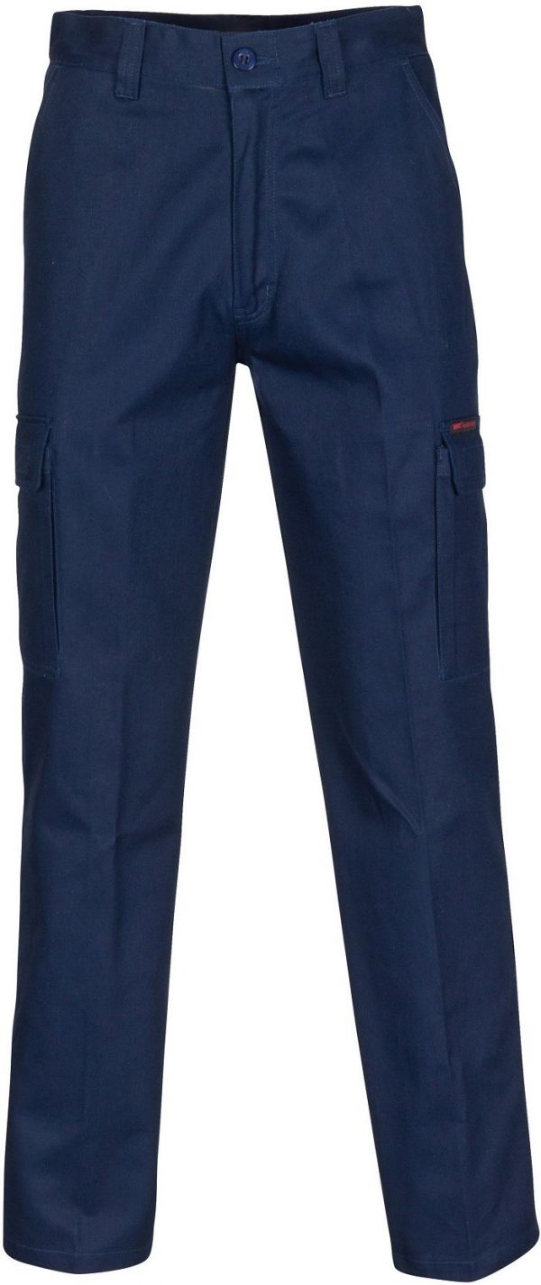 Mens Cargo Pants. 100% Cotton. 265gsm. Mid Weight - 3359 - Navy
