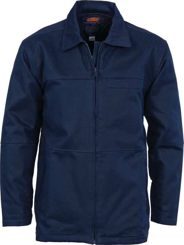 Protector Cotton Jacket with Cotton Lining. 100% Cotton. 311gsm - 3606 - Navy