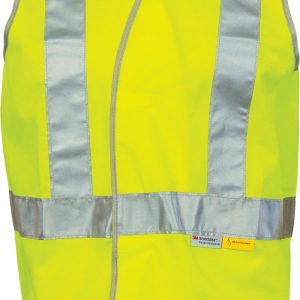 Hi Vis X Back Taped Safety Vest with Tail - 3802 - Yellow