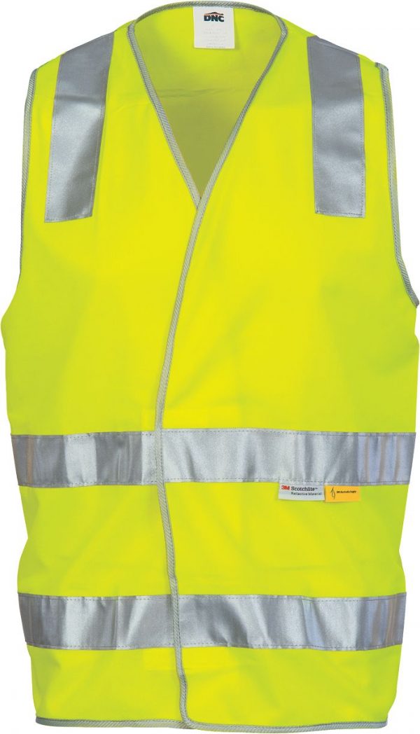 Hi Vis Taped Safety Vests - 3803 - Yellow