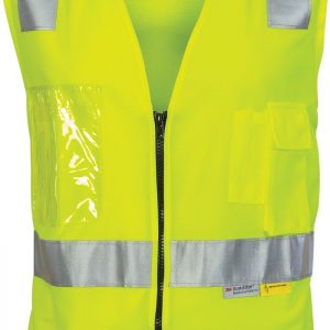 Hi Vis Taped Side Panel Safety Vest -3807 - Yellow