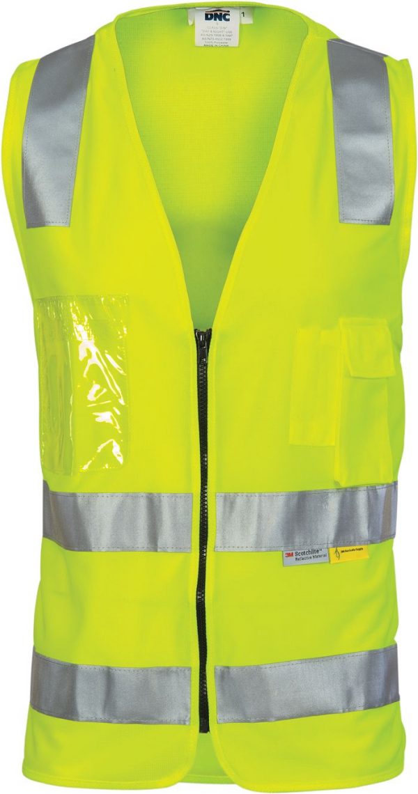 Hi Vis Taped Side Panel Safety Vest -3807 - Yellow