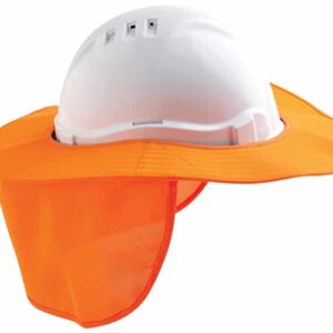 Detachable Hard Hat Brim with Back Flap - PHHB - Fluoro Orange