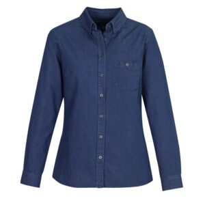 Ladies Indie Long Sleeve Shirt - Dark Blue