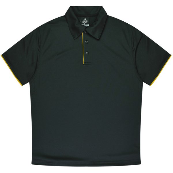 Mens Yarra Polo. Mini Waffle 100% Polyester. 160gsm  – 1302 - Image 2