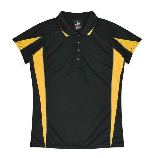 Ladies Eureka Polo.  Mini Waffle 100% Polyester. 160gsm – 2304 - Image 2