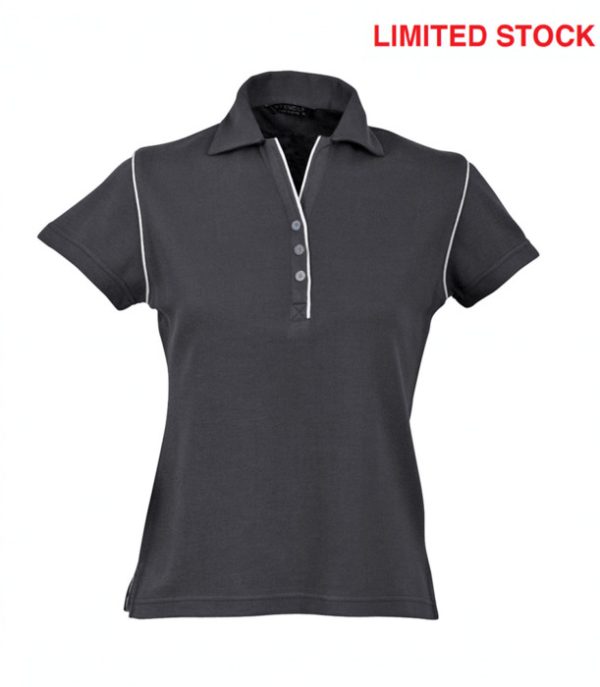 Ladies Bio-weave Polo. 25% Polynosic (natural fibre), 45% Polyester, 30% Cotton. 210gsm. (8 - 22) – 1034 - Image 2