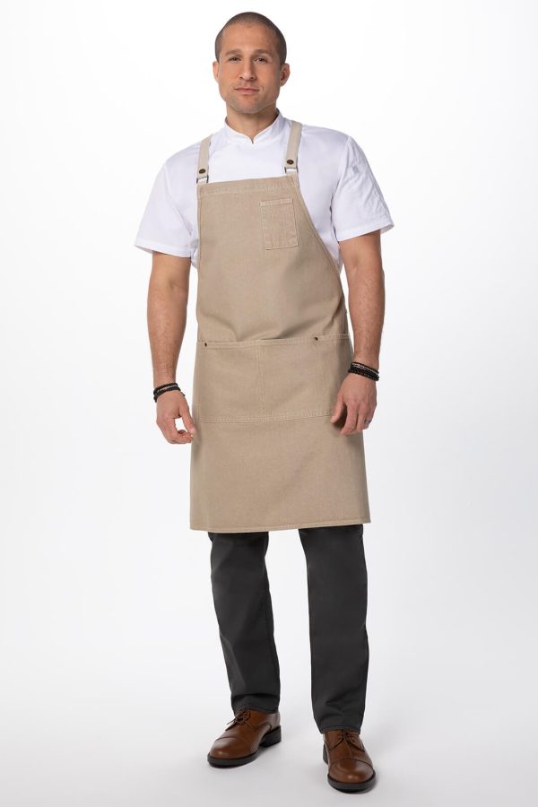 Austin Natural Denim Cross Back Apron