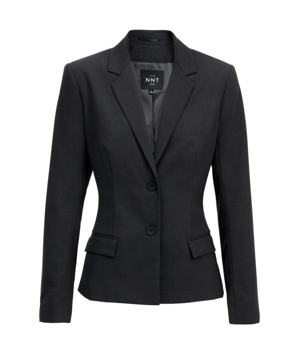 Ladies Stretch Wool Blend 2 Button Mid-Length Jacket. 55% Polyester 43% Wool 2% Lycra. (6 - 24) - CAT1BA - Image 2