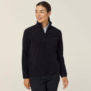 Ladies Polar Fleece Zip Neck Pullover