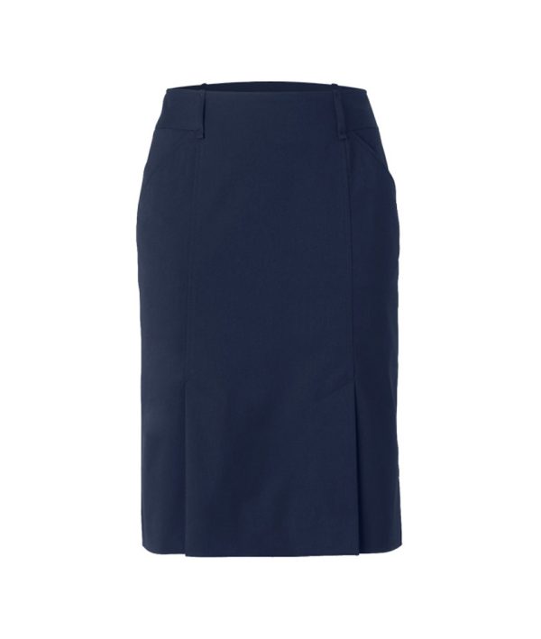 Ladies Poly Viscose Stretch Pleat Straight Skirt