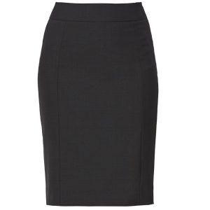 Ladies Stretch Wool Blend Panel Pencil Skirt