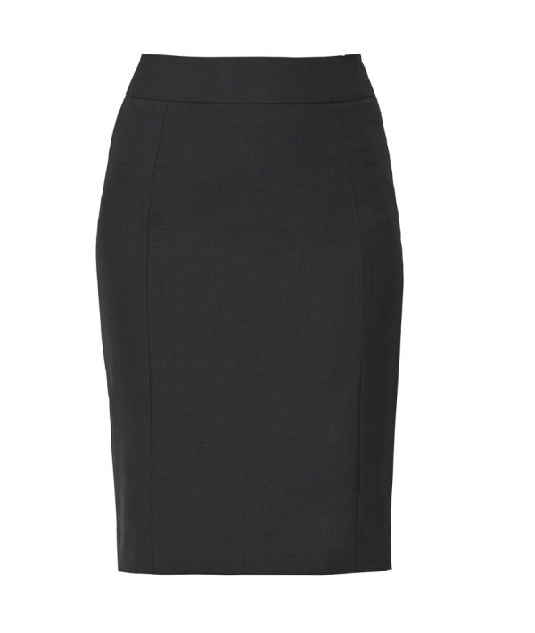 Ladies Stretch Wool Blend Panel Pencil Skirt