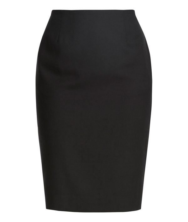 Ladies Dobby Stretch Panel Pencil Skirt