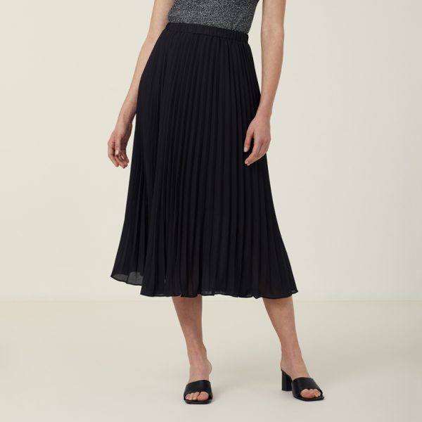 Ladies Georgie Midi Pleated Skirt