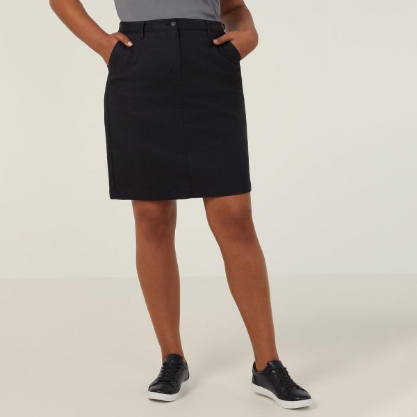 Ladies Stretch Cotton Chino Skirt