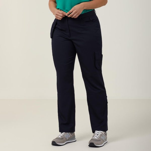 Ladies Gaberdine Flex Waist Cargo Pant