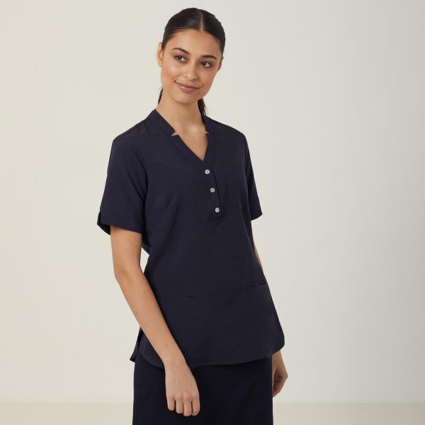 Ladies Polylin Short Sleeve Tunic