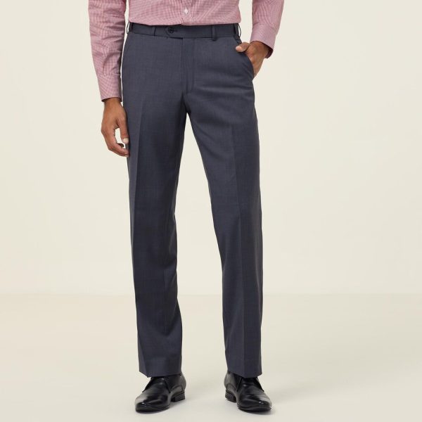 Mens Sharkskin Flat Front Pant