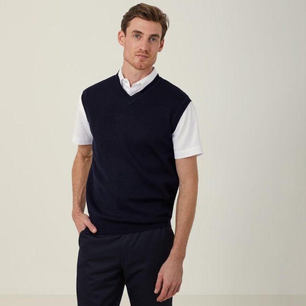 Mens Wool Rich V-Neck Vest