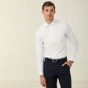 Mens Honeycomb Dobby Stretch Shirt