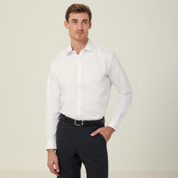 Mens Stretch Textured Twill Shirt