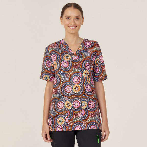 Unisex Bush Tucker Indigenous Scrub Top